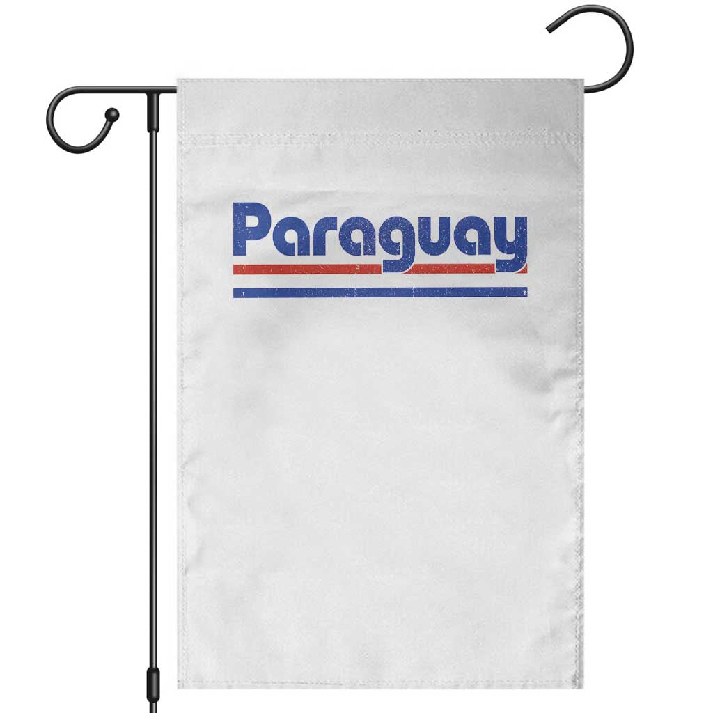 Vintage Paraguay Flag Garden Flag Retro Stripe Patriotic Paraguayan Pride Graphic TS10 White Print Your Wear