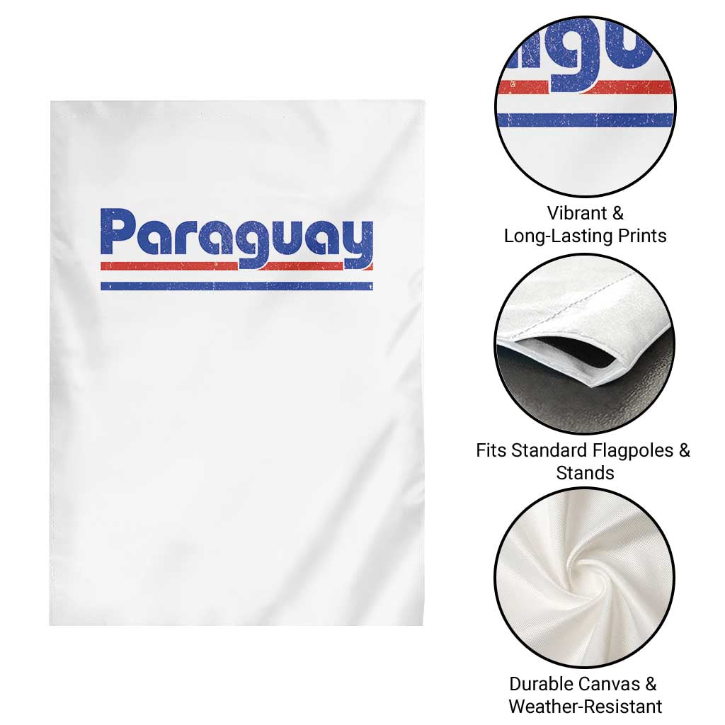 Vintage Paraguay Flag Garden Flag Retro Stripe Patriotic Paraguayan Pride Graphic TS10 Print Your Wear