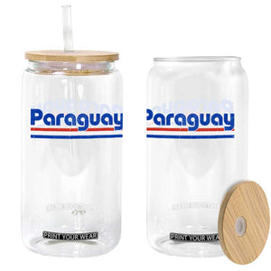 Vintage Paraguay Flag Glass Can Retro Stripe Patriotic Paraguayan Pride Graphic TS10 Print Your Wear