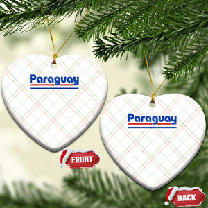 Vintage Paraguay Flag Ceramic Ornament Retro Stripe Patriotic Paraguayan Pride Graphic TS10 Print Your Wear