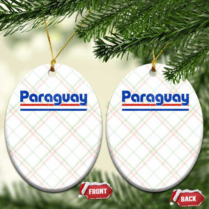 Vintage Paraguay Flag Ceramic Ornament Retro Stripe Patriotic Paraguayan Pride Graphic TS10 Print Your Wear