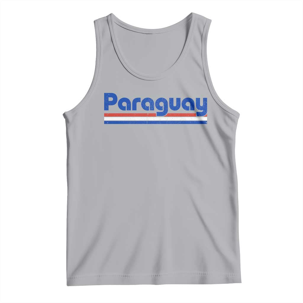Vintage Paraguay Flag Tank Top Retro Stripe Patriotic Paraguayan Pride Graphic TS10 Athletic Heather Print Your Wear