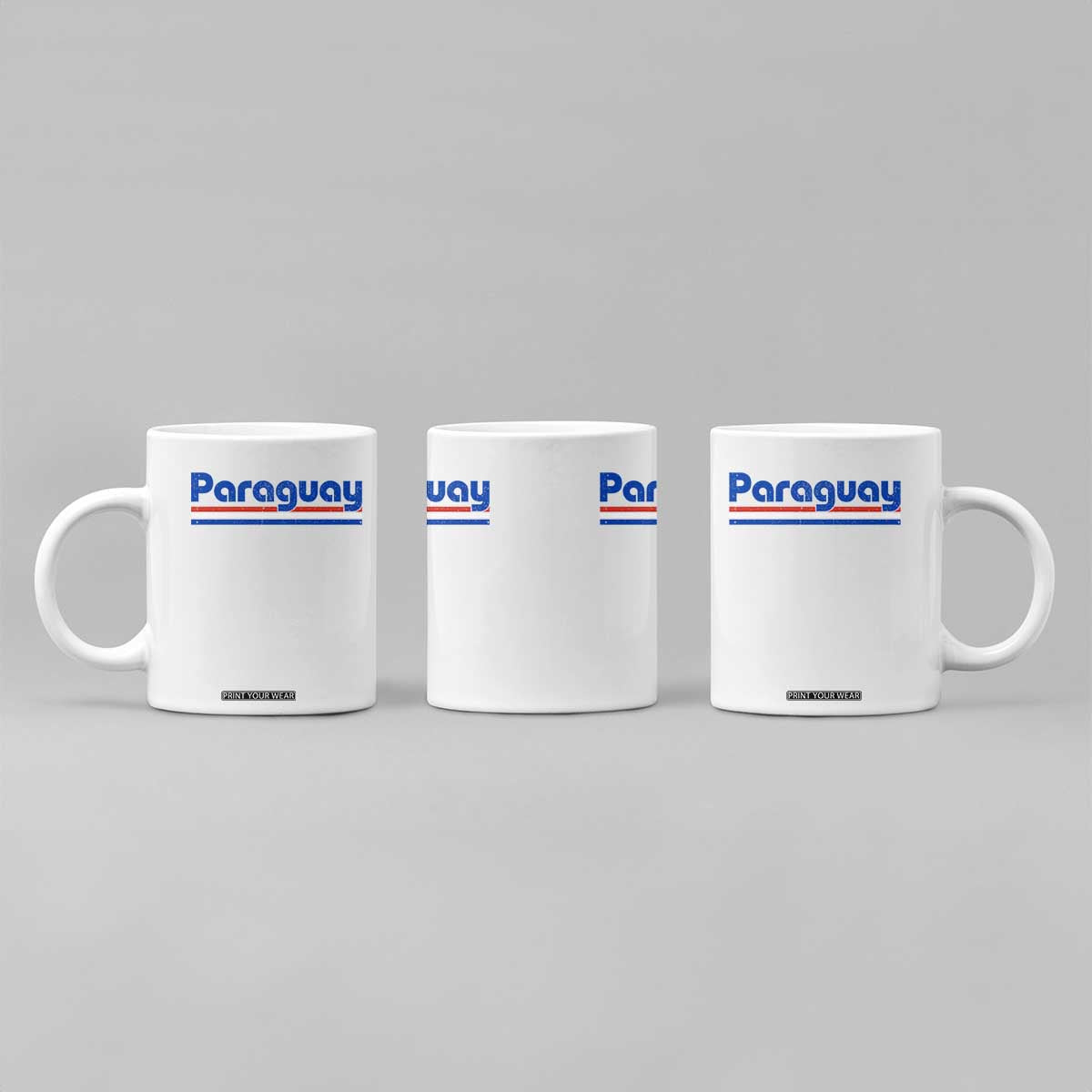 Vintage Paraguay Flag Coffee Mug Retro Stripe Patriotic Paraguayan Pride Graphic TS10 Print Your Wear