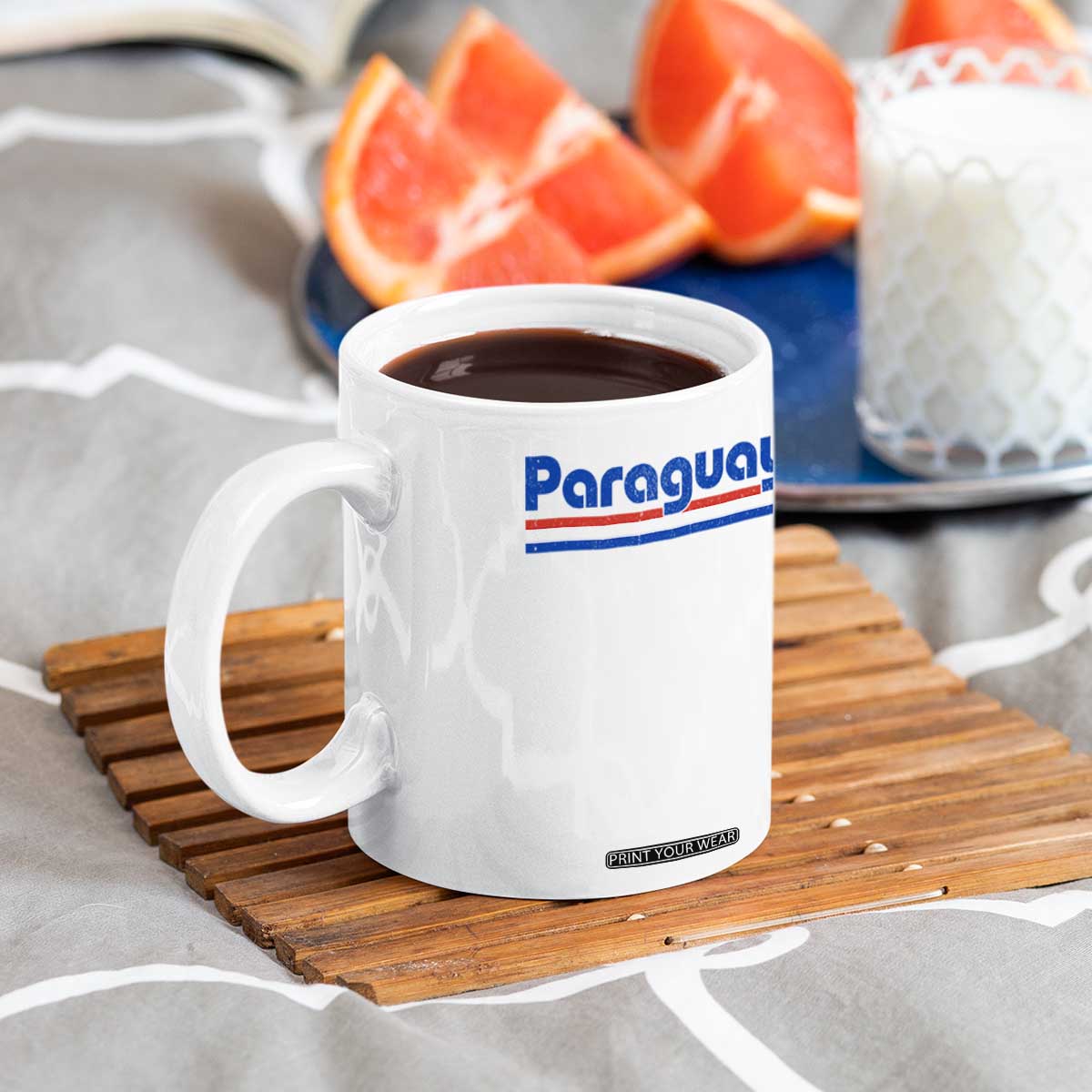 Vintage Paraguay Flag Coffee Mug Retro Stripe Patriotic Paraguayan Pride Graphic TS10 Print Your Wear