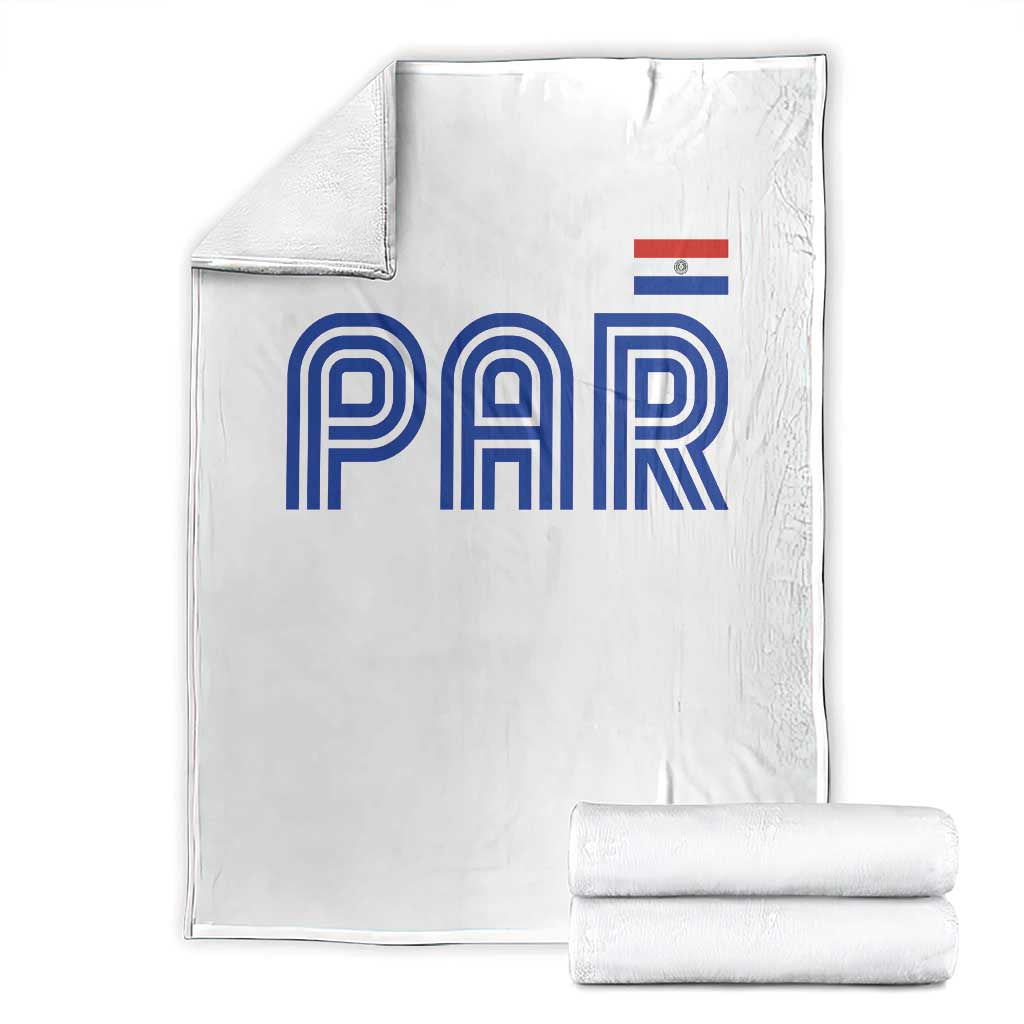 Vintage Paraguay Throw Blanket Retro Typography Patriotic Paraguayan Pride Flag Graphic TS10 White Print Your Wear