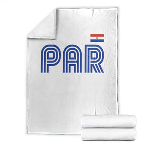 Vintage Paraguay Throw Blanket Retro Typography Patriotic Paraguayan Pride Flag Graphic TS10 White Print Your Wear