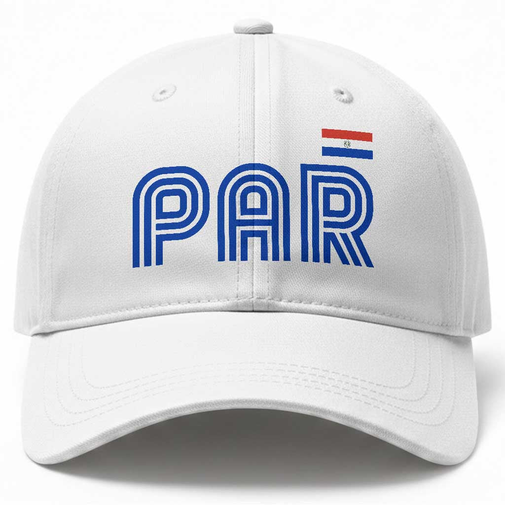 Vintage Paraguay Baseball Cap Retro Typography Patriotic Paraguayan Pride Flag Graphic TS10 Print Your Wear