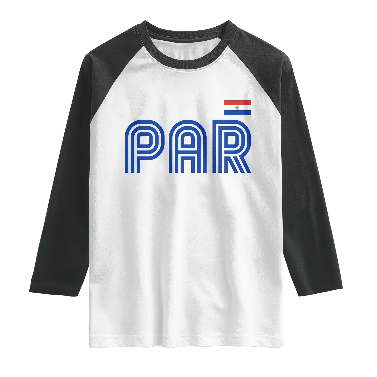 Vintage Paraguay Raglan Shirt Retro Typography Patriotic Paraguayan Pride Flag Graphic TS10 White Black Print Your Wear