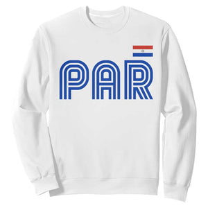 Vintage Paraguay Sweatshirt Retro Typography Patriotic Paraguayan Pride Flag Graphic TS10 White Print Your Wear