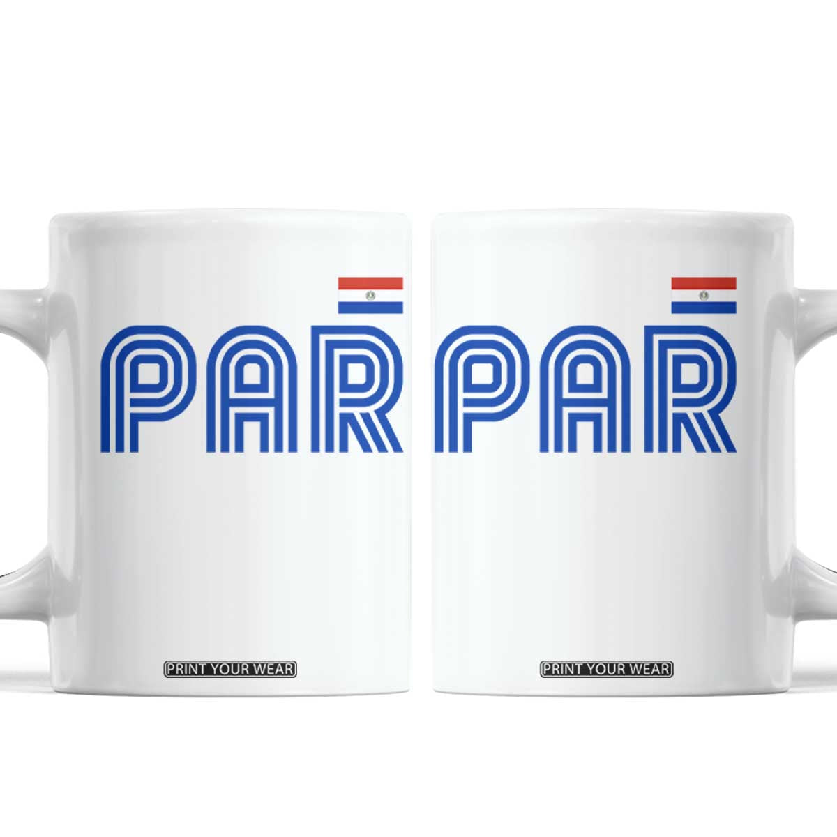 Vintage Paraguay Coffee Mug Retro Typography Patriotic Paraguayan Pride Flag Graphic TS10 White Print Your Wear