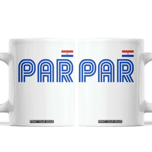 Vintage Paraguay Coffee Mug Retro Typography Patriotic Paraguayan Pride Flag Graphic TS10 White Print Your Wear