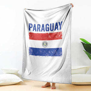 Vintage Paraguay Flag Distressed Paraguayan Pride Patriotic Soccer Fan Graphic Throw Blanket TS10 Print Your Wear