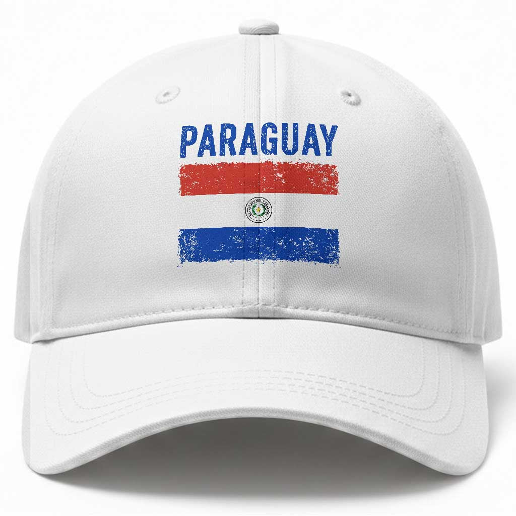 Vintage Paraguay Flag Distressed Paraguayan Pride Patriotic Soccer Fan Graphic Baseball Cap TS10 Print Your Wear