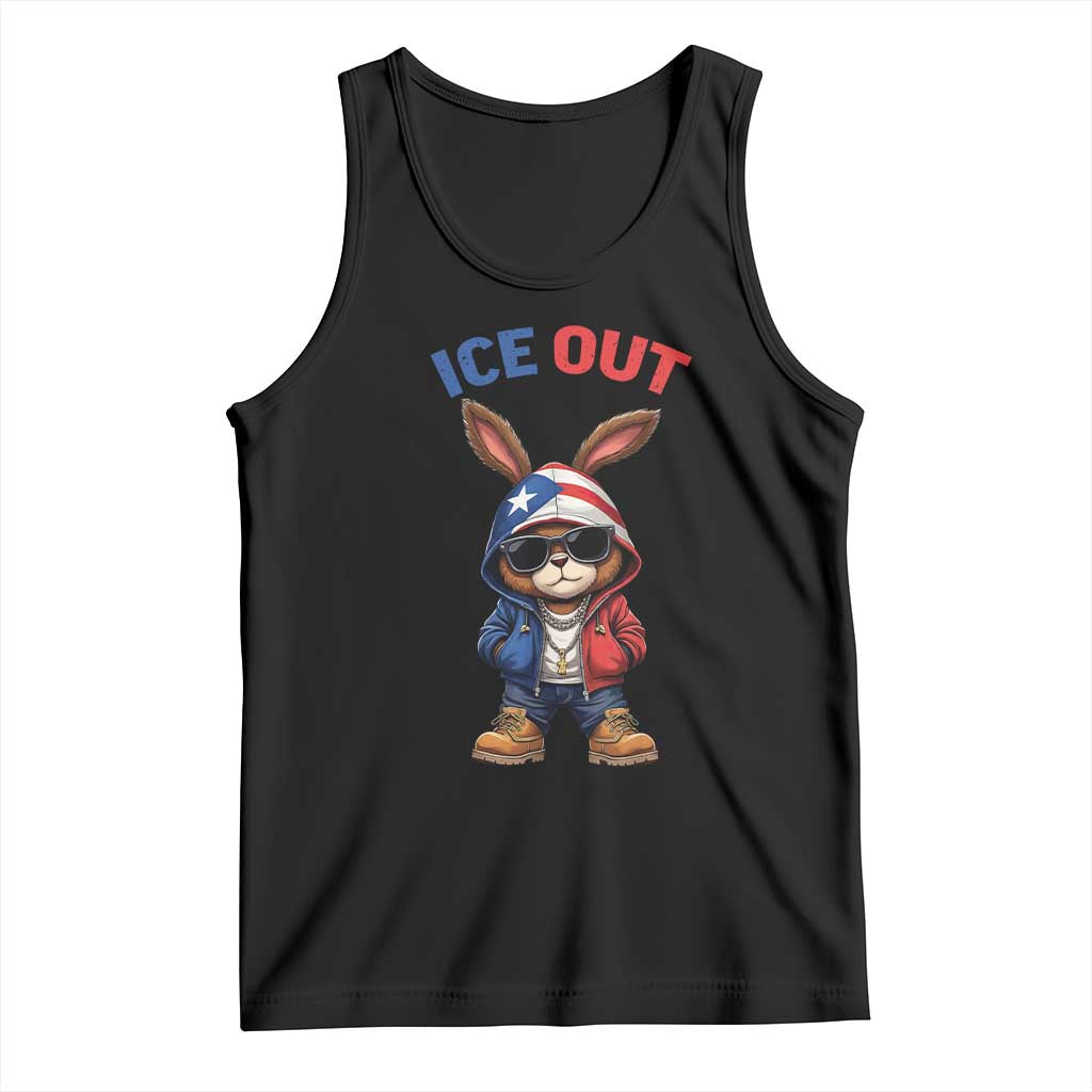 Cool Bunny Ice Out Tank Top Puerto Rican Flag Hoodie Outfit Vibes Boricua TS10 Black Print Your Wear