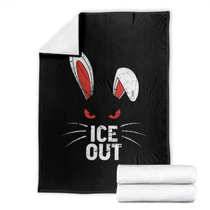 Bunny Ice Out Throw Blanket Resist FDT Anti Immigration Enforcement TS10 Black Print Your Wear