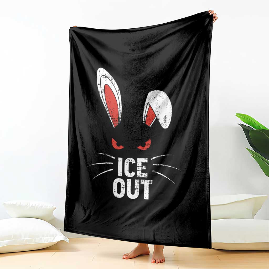 Bunny Ice Out Throw Blanket Resist FDT Anti Immigration Enforcement TS10 Print Your Wear