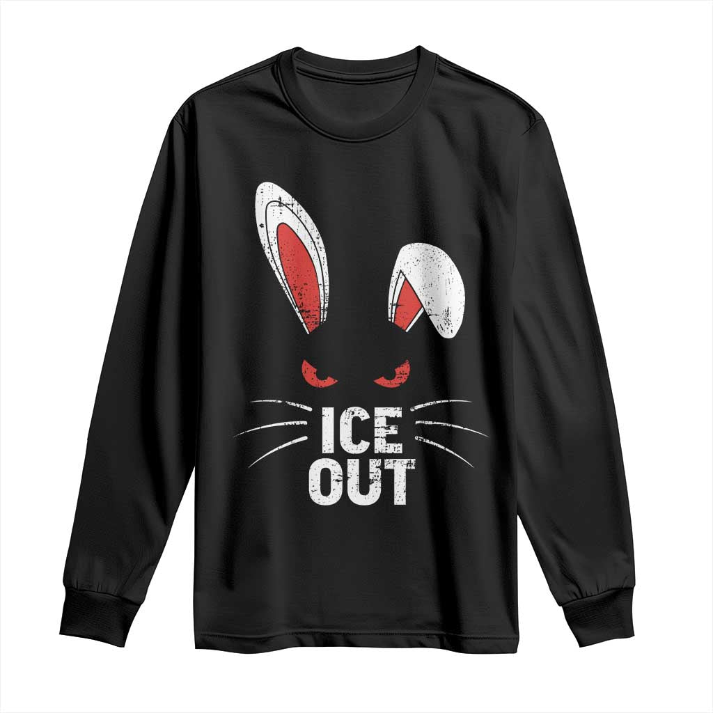 Bunny Ice Out Long Sleeve Shirt Resist FDT Anti Immigration Enforcement TS10 Black Print Your Wear