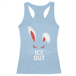 Bunny Ice Out Racerback Tank Top Resist FDT Anti Immigration Enforcement TS10 Light Blue Print Your Wear