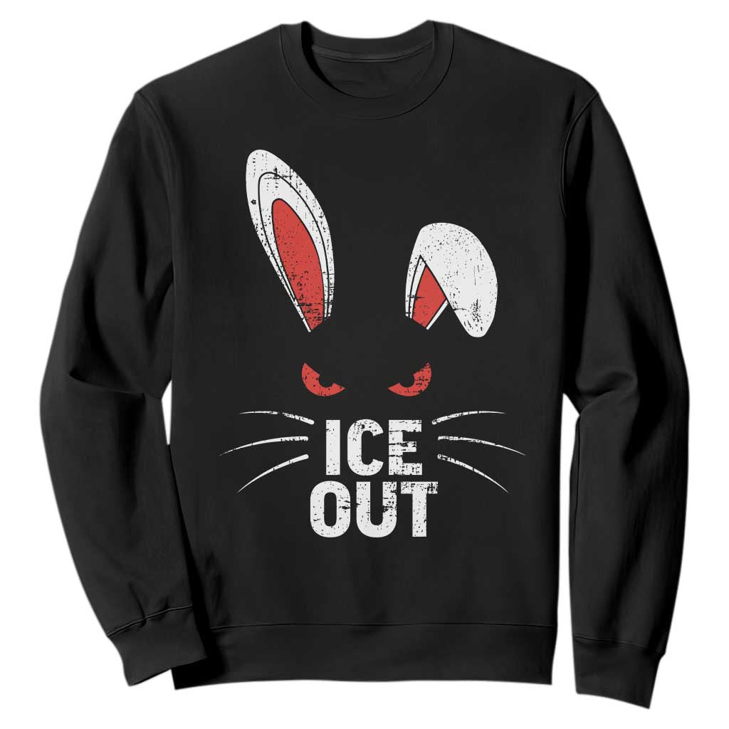Bunny Ice Out Sweatshirt Resist FDT Anti Immigration Enforcement TS10 Black Print Your Wear