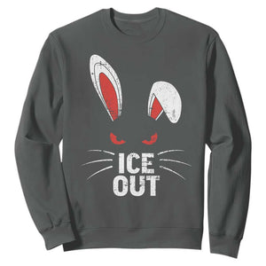 Bunny Ice Out Sweatshirt Resist FDT Anti Immigration Enforcement TS10 Dark Heather Print Your Wear
