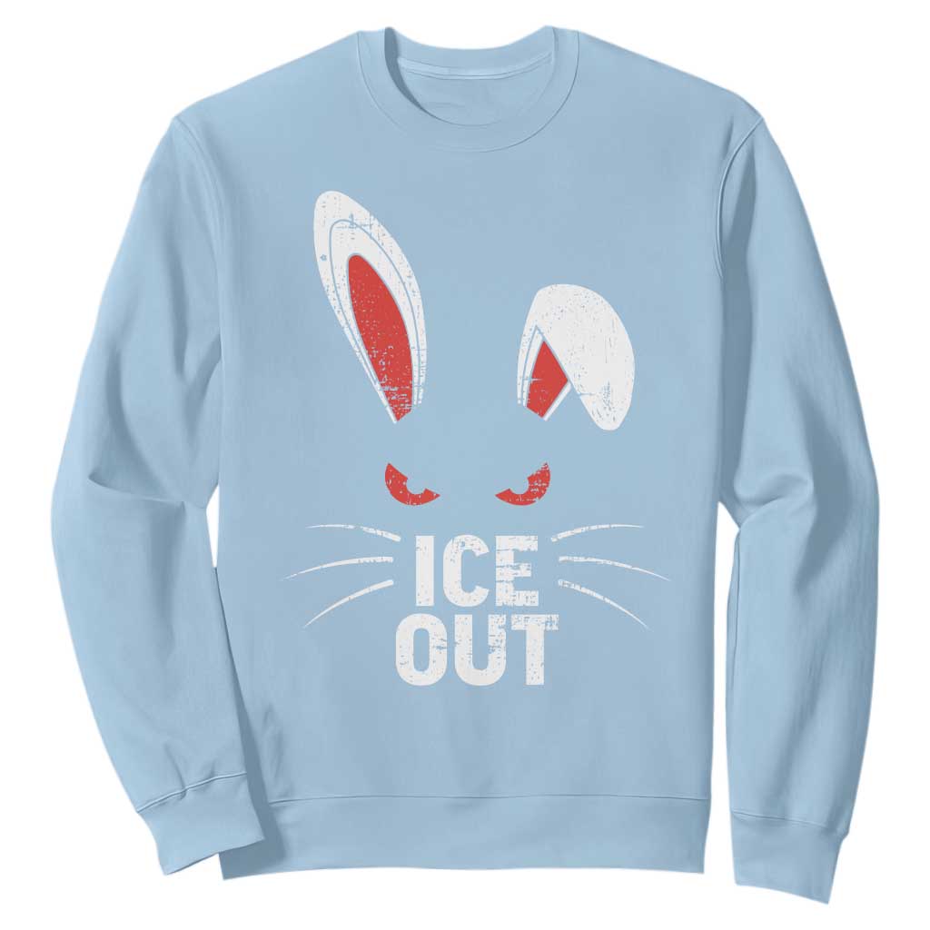 Bunny Ice Out Sweatshirt Resist FDT Anti Immigration Enforcement TS10 Light Blue Print Your Wear