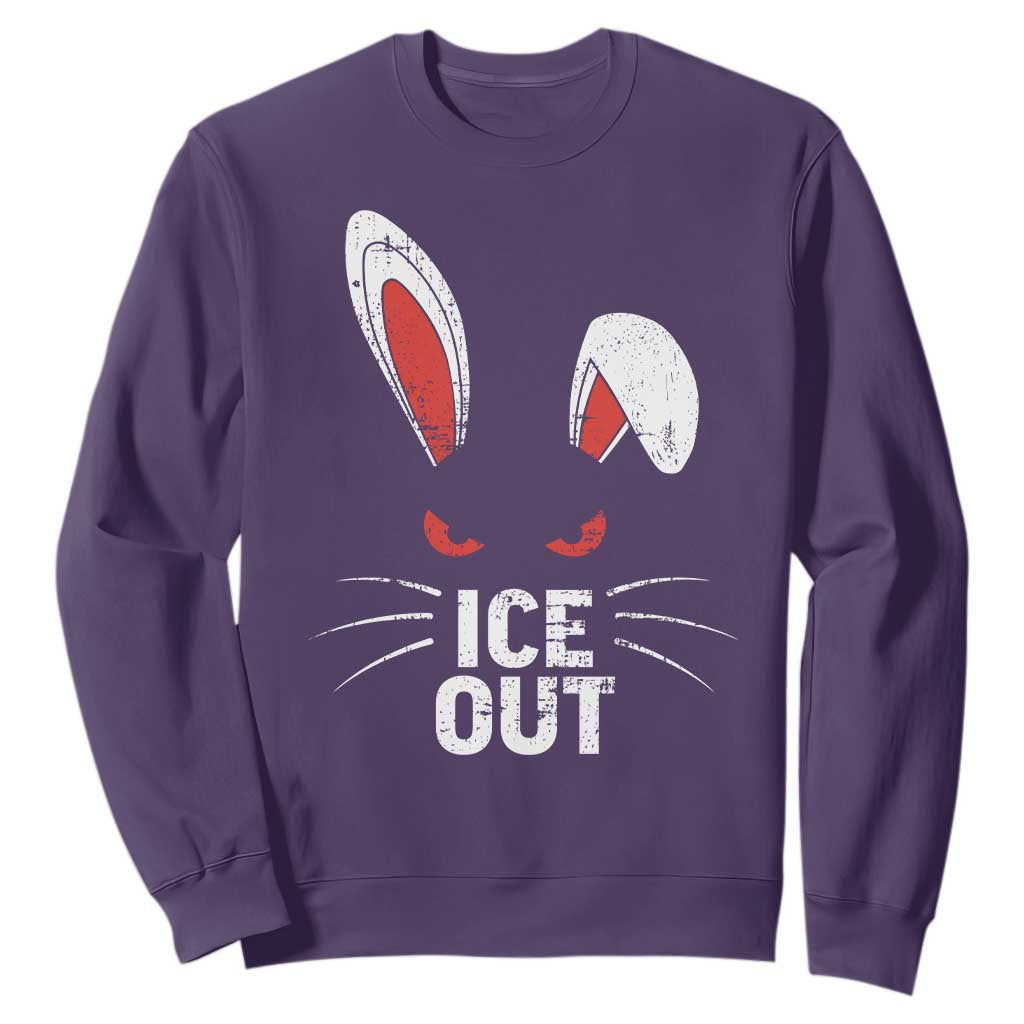 Bunny Ice Out Sweatshirt Resist FDT Anti Immigration Enforcement TS10 Purple Print Your Wear