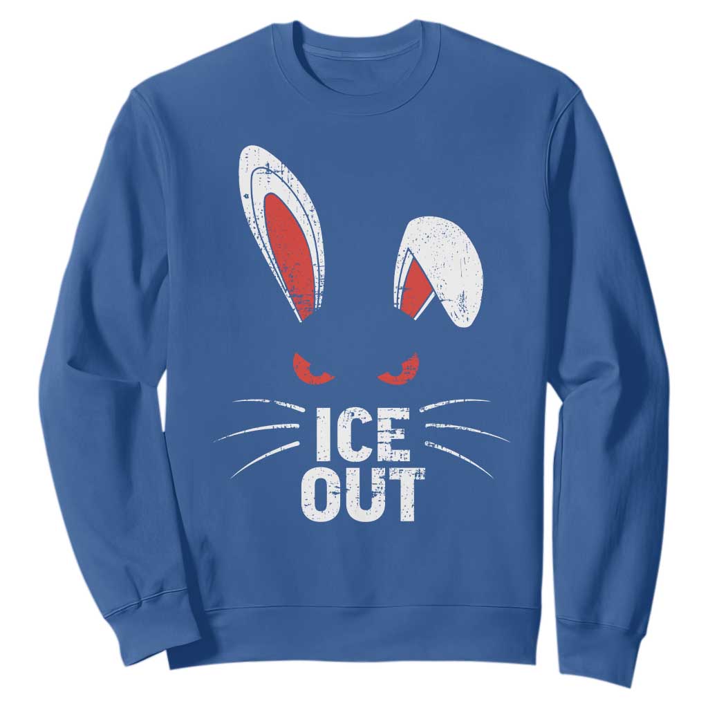 Bunny Ice Out Sweatshirt Resist FDT Anti Immigration Enforcement TS10 Royal Blue Print Your Wear