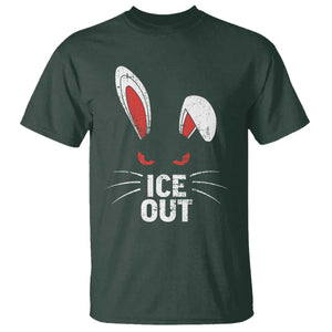 Bunny Ice Out T Shirt - Resist FDT Anti Immigration Enforcement Protest Tee TS10 Dark Forest Green Print Your Wear