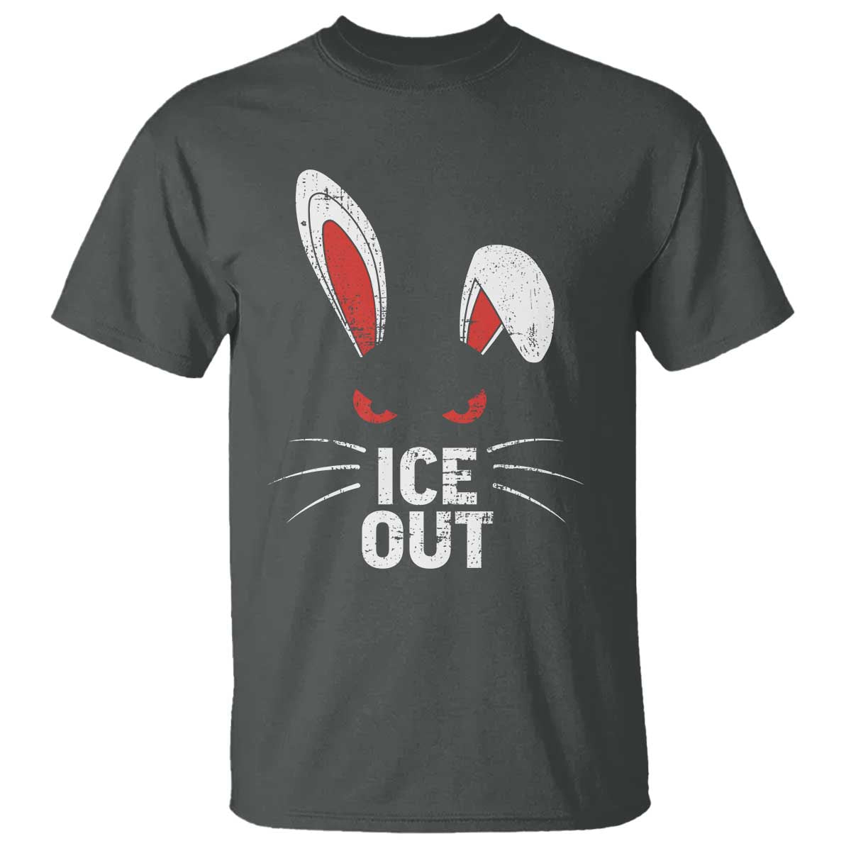 Bunny Ice Out T Shirt - Resist FDT Anti Immigration Enforcement Protest Tee TS10 Dark Heather Print Your Wear