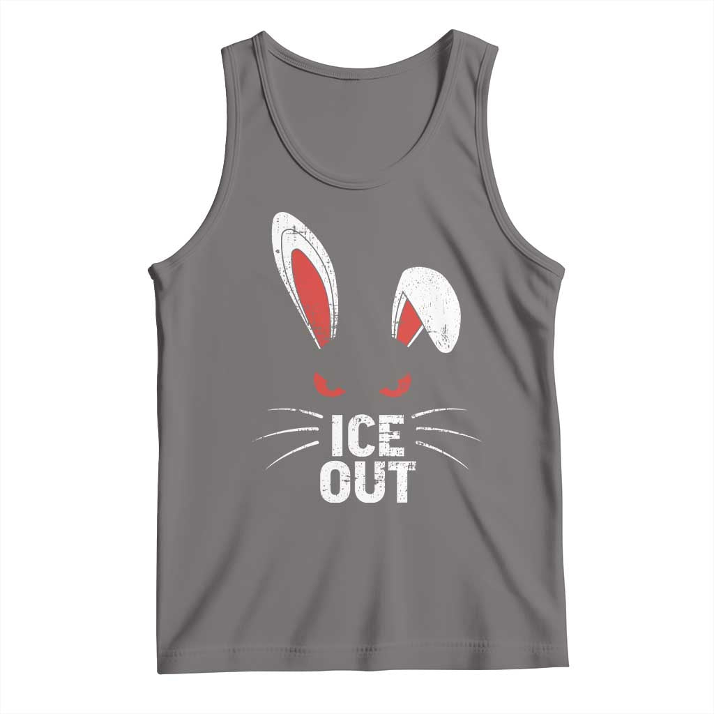 Bunny Ice Out Tank Top Resist FDT Anti Immigration Enforcement TS10 Deep Heather Print Your Wear