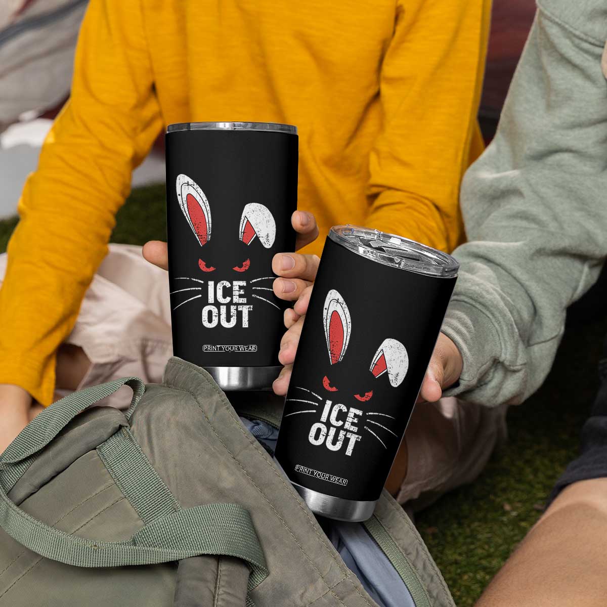 Bunny Ice Out Tumbler Cup Resist FDT Anti Immigration Enforcement TS10 Print Your Wear
