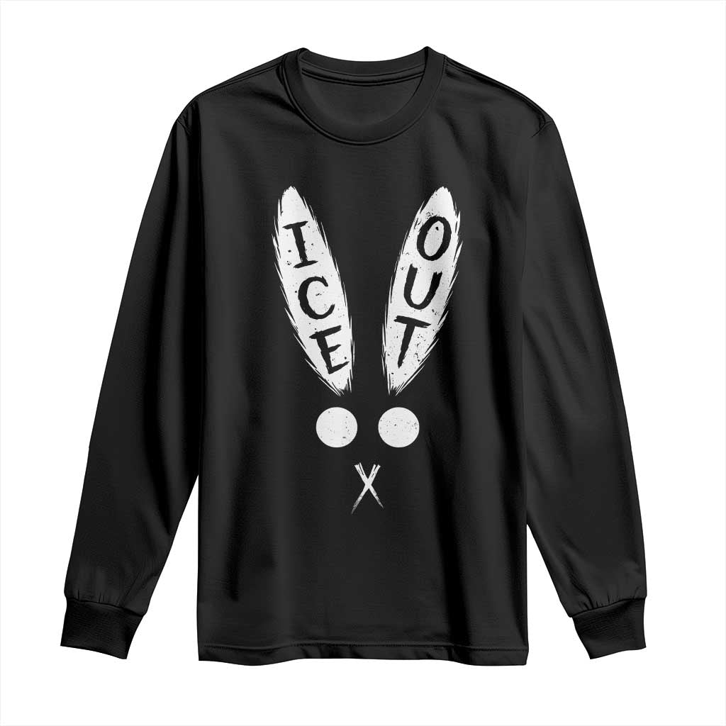 Bunny Bad Ice Out Long Sleeve Shirt Rabbit FDT Anti Immigration Enforcement TS10 Black Print Your Wear
