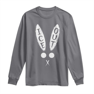 Bunny Bad Ice Out Long Sleeve Shirt Rabbit FDT Anti Immigration Enforcement TS10 Charcoal Print Your Wear