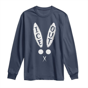 Bunny Bad Ice Out Long Sleeve Shirt Rabbit FDT Anti Immigration Enforcement TS10 Navy Print Your Wear