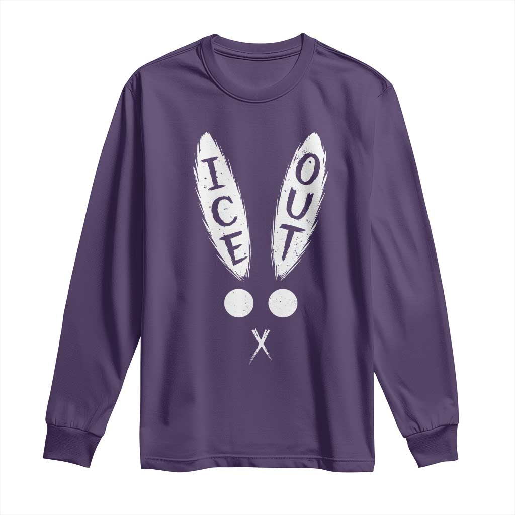 Bunny Bad Ice Out Long Sleeve Shirt Rabbit FDT Anti Immigration Enforcement TS10 Purple Print Your Wear