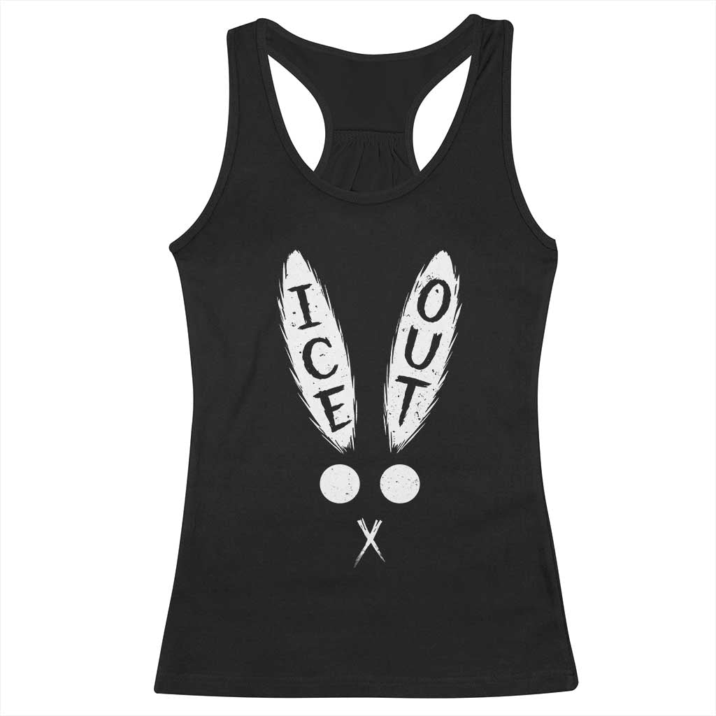 Bunny Bad Ice Out Racerback Tank Top Rabbit FDT Anti Immigration Enforcement TS10 Black Print Your Wear