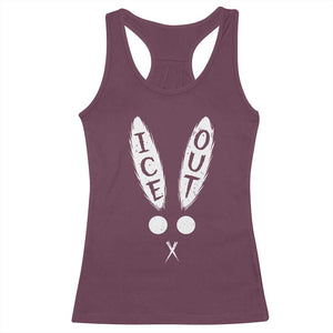 Bunny Bad Ice Out Racerback Tank Top Rabbit FDT Anti Immigration Enforcement TS10 Maroon Print Your Wear