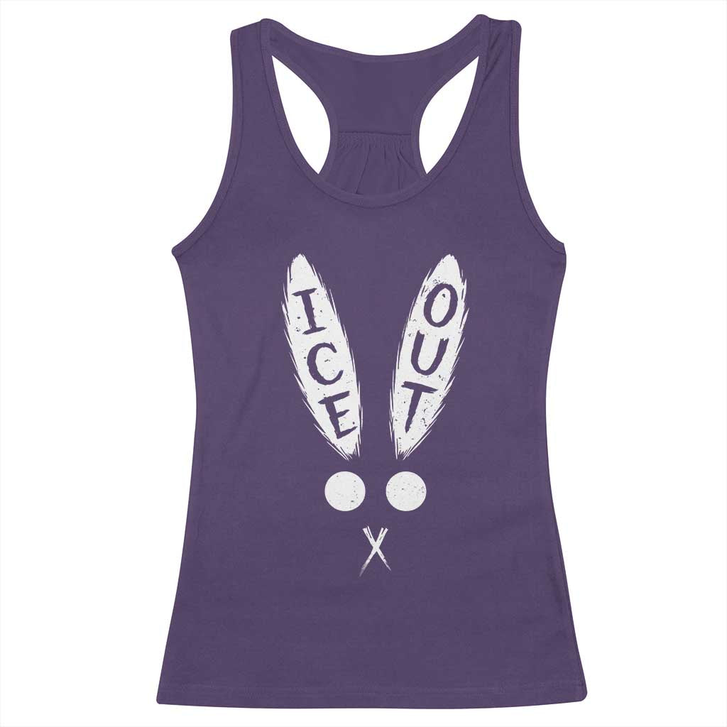 Bunny Bad Ice Out Racerback Tank Top Rabbit FDT Anti Immigration Enforcement TS10 Purple Print Your Wear