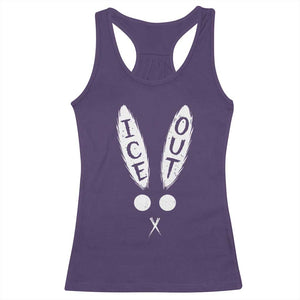 Bunny Bad Ice Out Racerback Tank Top Rabbit FDT Anti Immigration Enforcement TS10 Purple Print Your Wear