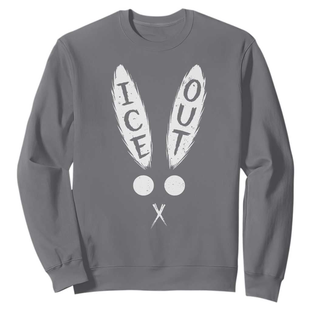 Bunny Bad Ice Out Sweatshirt Rabbit FDT Anti Immigration Enforcement TS10 Charcoal Print Your Wear