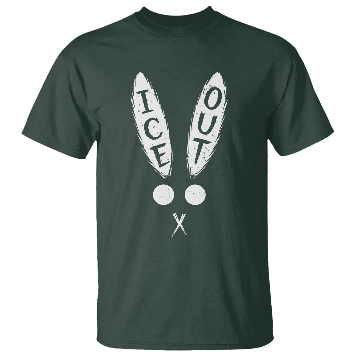 Bunny Bad Ice Out T Shirt Rabbit FDT Anti Immigration Enforcement TS10 Dark Forest Green Print Your Wear