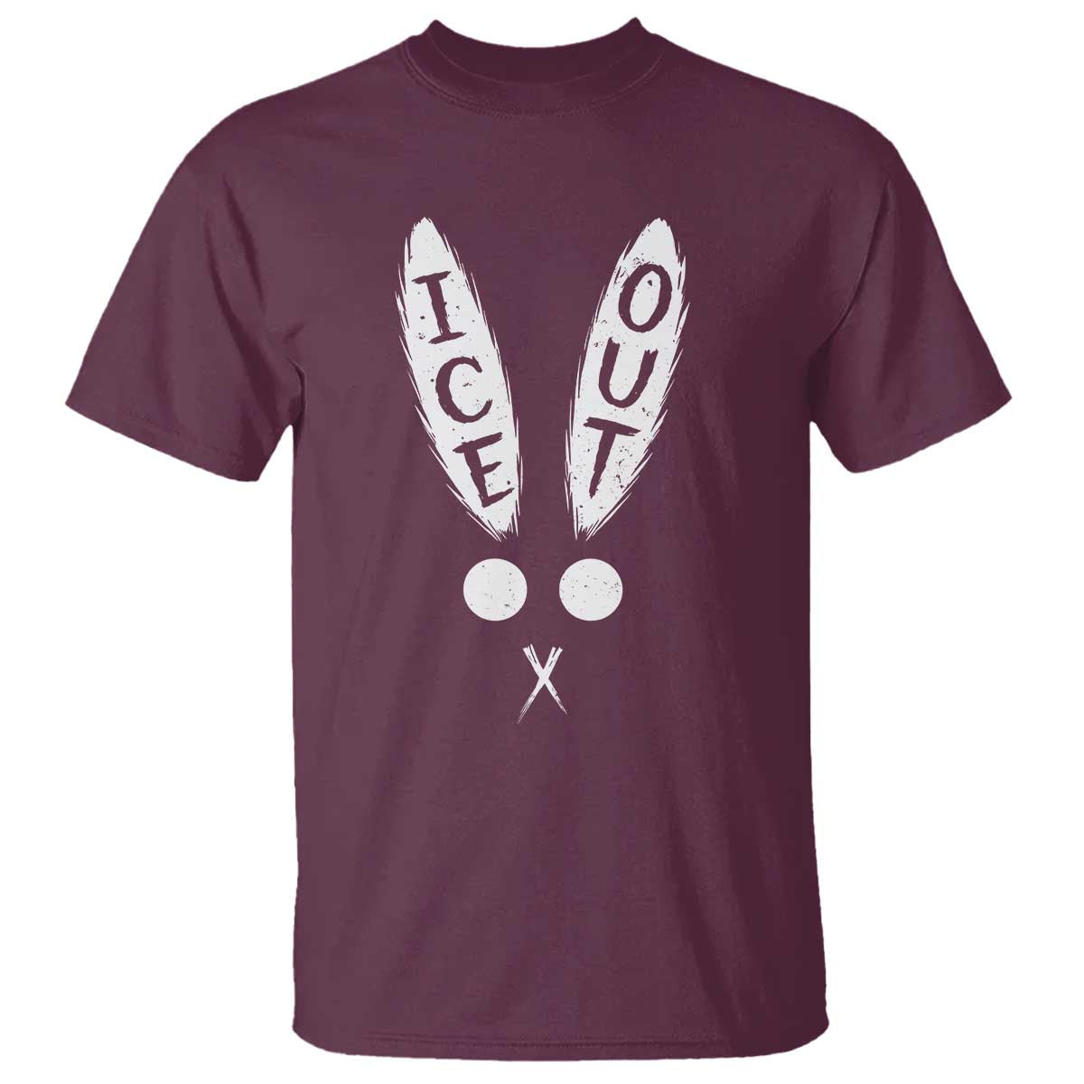 Bunny Bad Ice Out T Shirt Rabbit FDT Anti Immigration Enforcement TS10 Maroon Print Your Wear