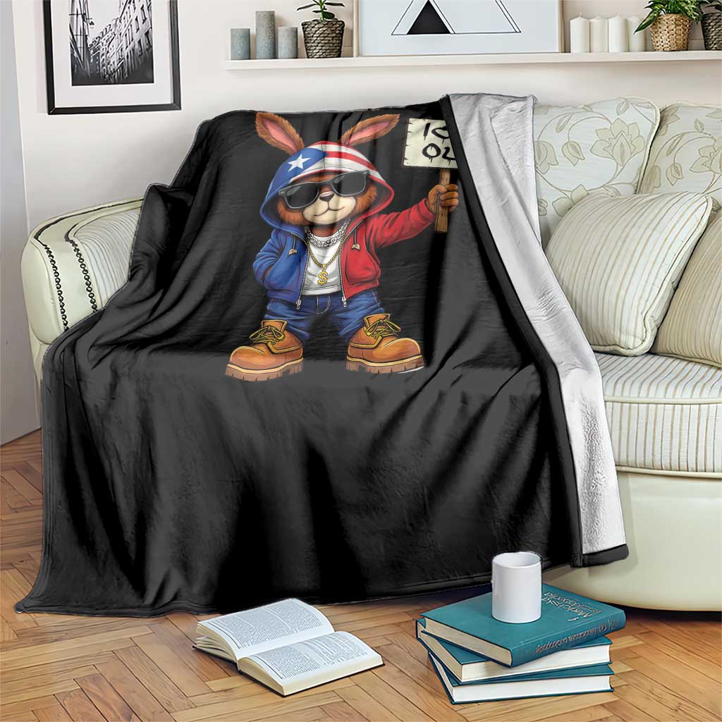 Bunny Ice Out Throw Blanket Protest Equality Puerto Rican Flag Hoodie TS10 Print Your Wear