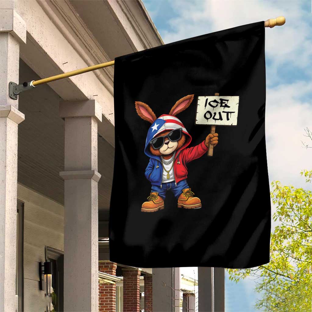 Bunny Ice Out Garden Flag Protest Equality Puerto Rican Flag Hoodie TS10 Print Your Wear