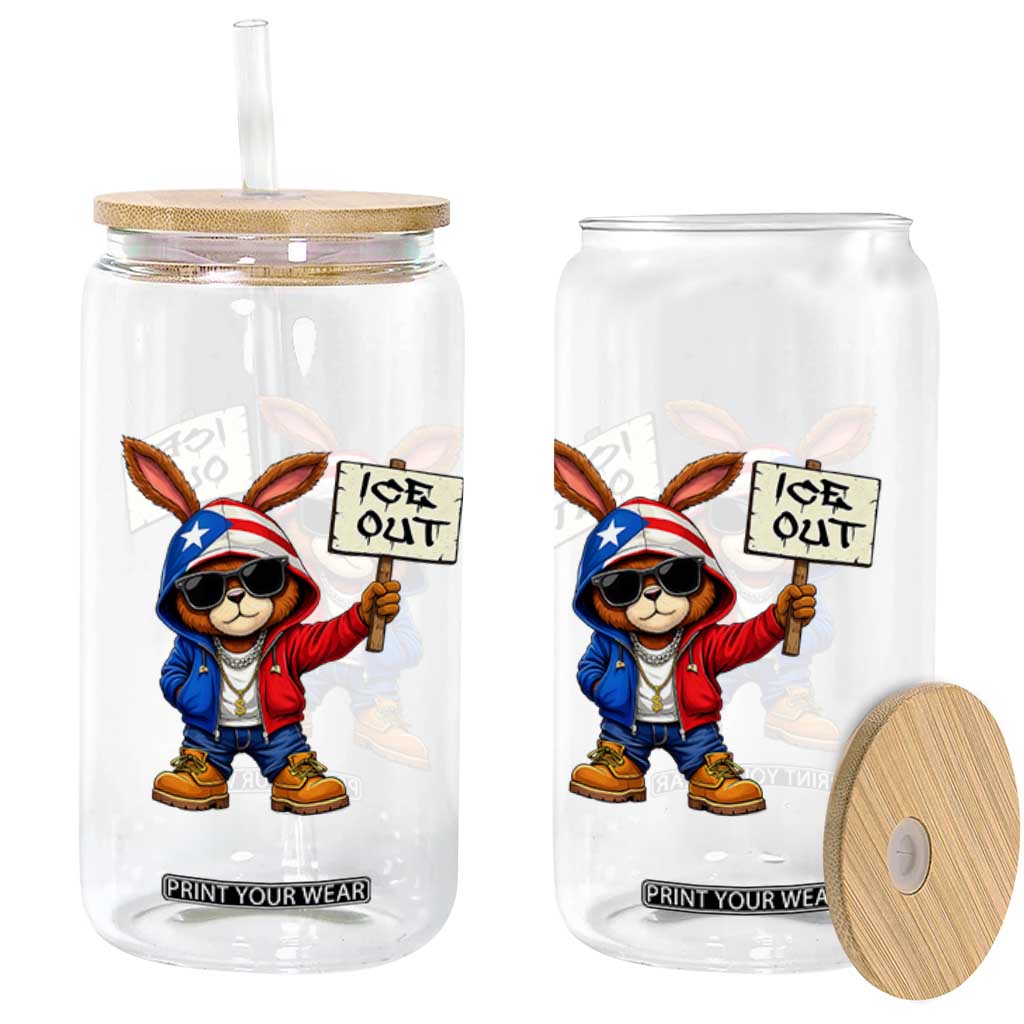 Bunny Ice Out Glass Can Protest Equality Puerto Rican Flag Hoodie TS10 Print Your Wear