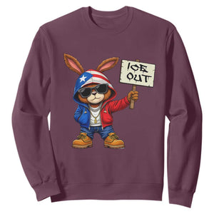 Bunny Ice Out Sweatshirt Protest Equality Puerto Rican Flag Hoodie TS10 Maroon Print Your Wear
