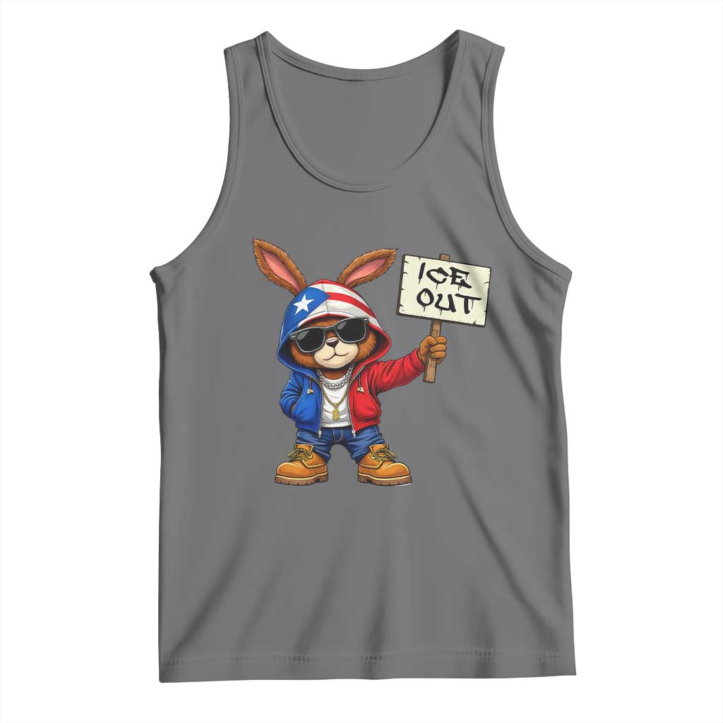 Bunny Ice Out Tank Top Protest Equality Puerto Rican Flag Hoodie TS10 Black Heather Print Your Wear