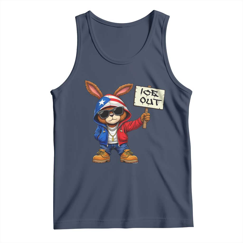 Bunny Ice Out Tank Top Protest Equality Puerto Rican Flag Hoodie TS10 Navy Print Your Wear
