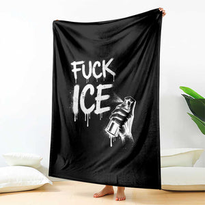 Fck Ice Throw Blanket Vintage Graffiti No Human is Illegal TS10 Print Your Wear