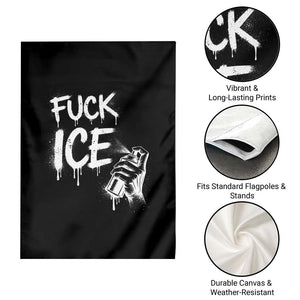 Fck Ice Garden Flag Vintage Graffiti No Human is Illegal TS10 Print Your Wear